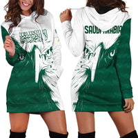 Saudi Arabia Falcon Hoodie Dress Simple Saudi Pattern - Wonder Print Shop