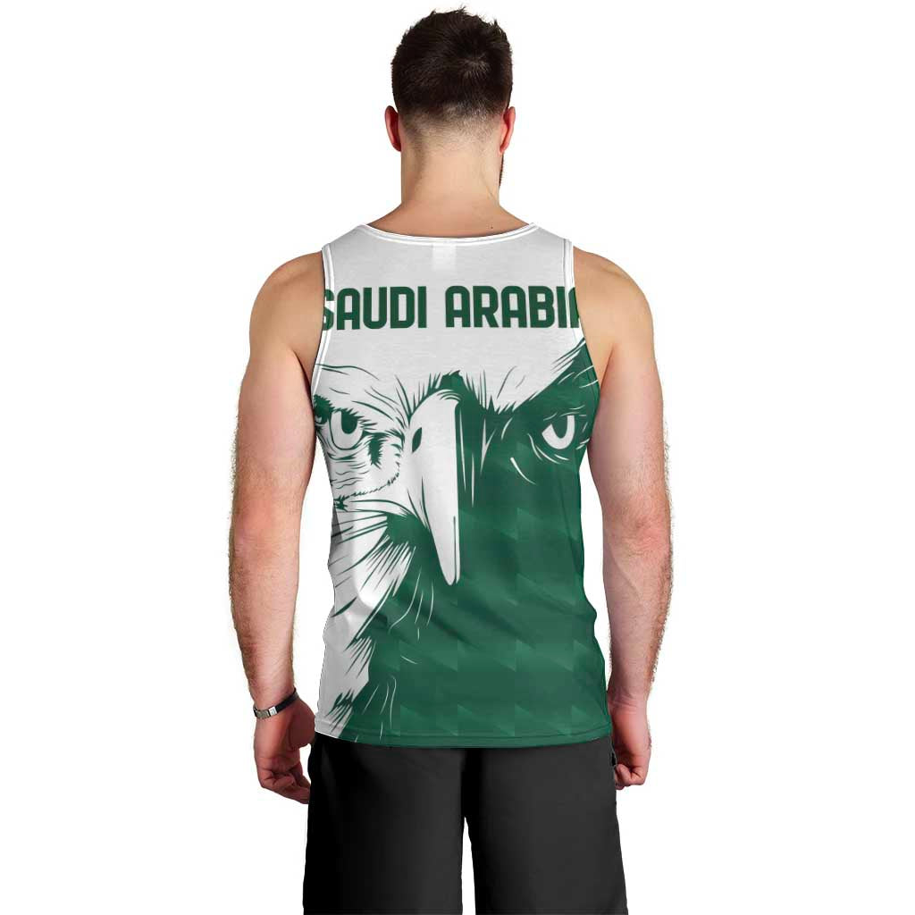 Saudi Arabia Falcon Men Tank Top Simple Saudi Pattern - Wonder Print Shop