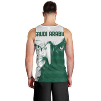 Saudi Arabia Falcon Men Tank Top Simple Saudi Pattern - Wonder Print Shop