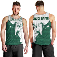 Saudi Arabia Falcon Men Tank Top Simple Saudi Pattern - Wonder Print Shop