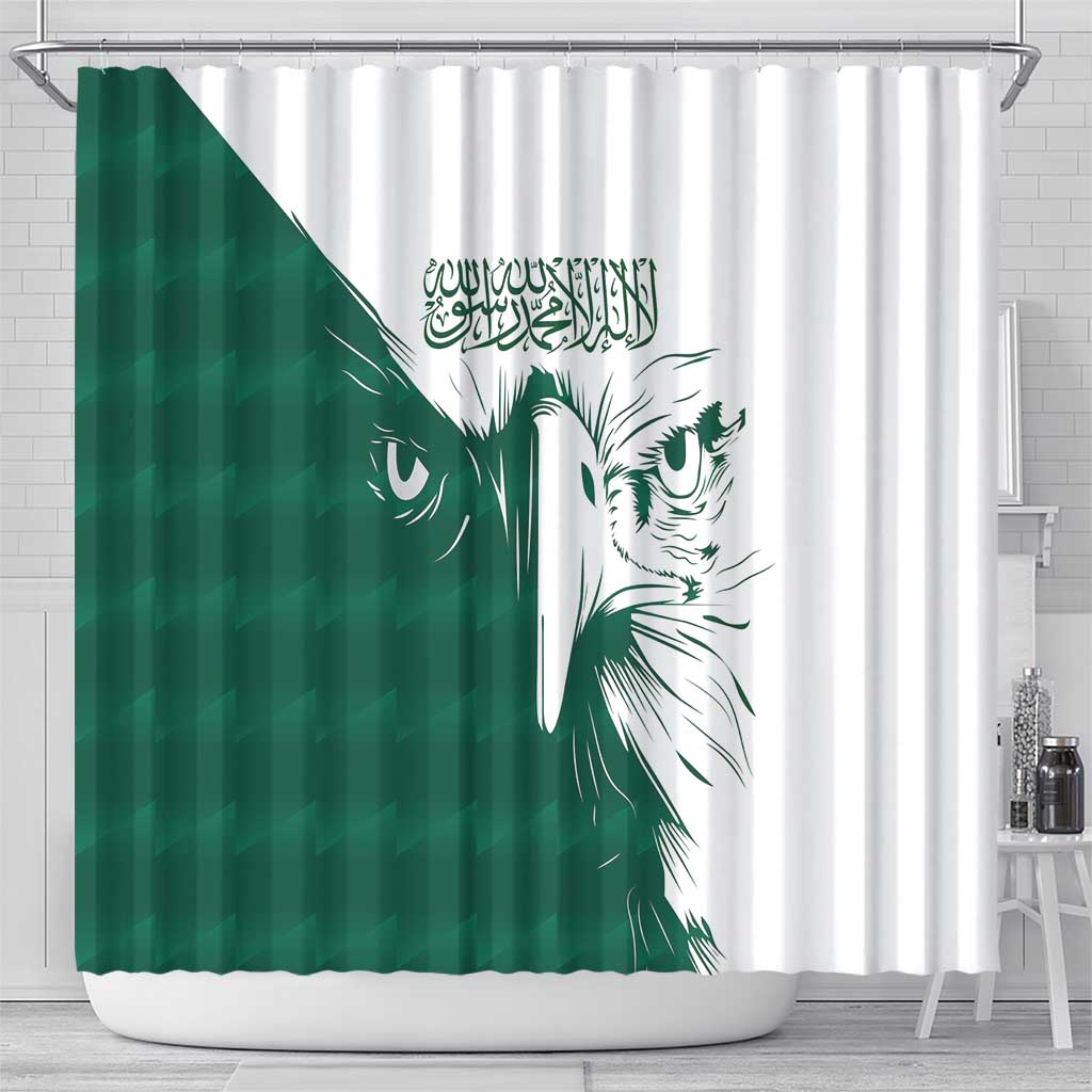 Saudi Arabia Falcon Shower Curtain Simple Saudi Pattern LT9