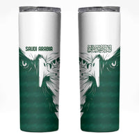 Saudi Arabia Falcon Skinny Tumbler Simple Saudi Pattern - Wonder Print Shop