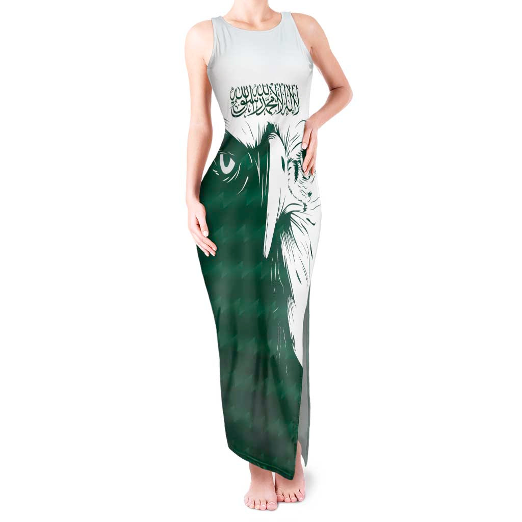 Saudi Arabia Falcon Tank Maxi Dress Simple Saudi Pattern - Wonder Print Shop