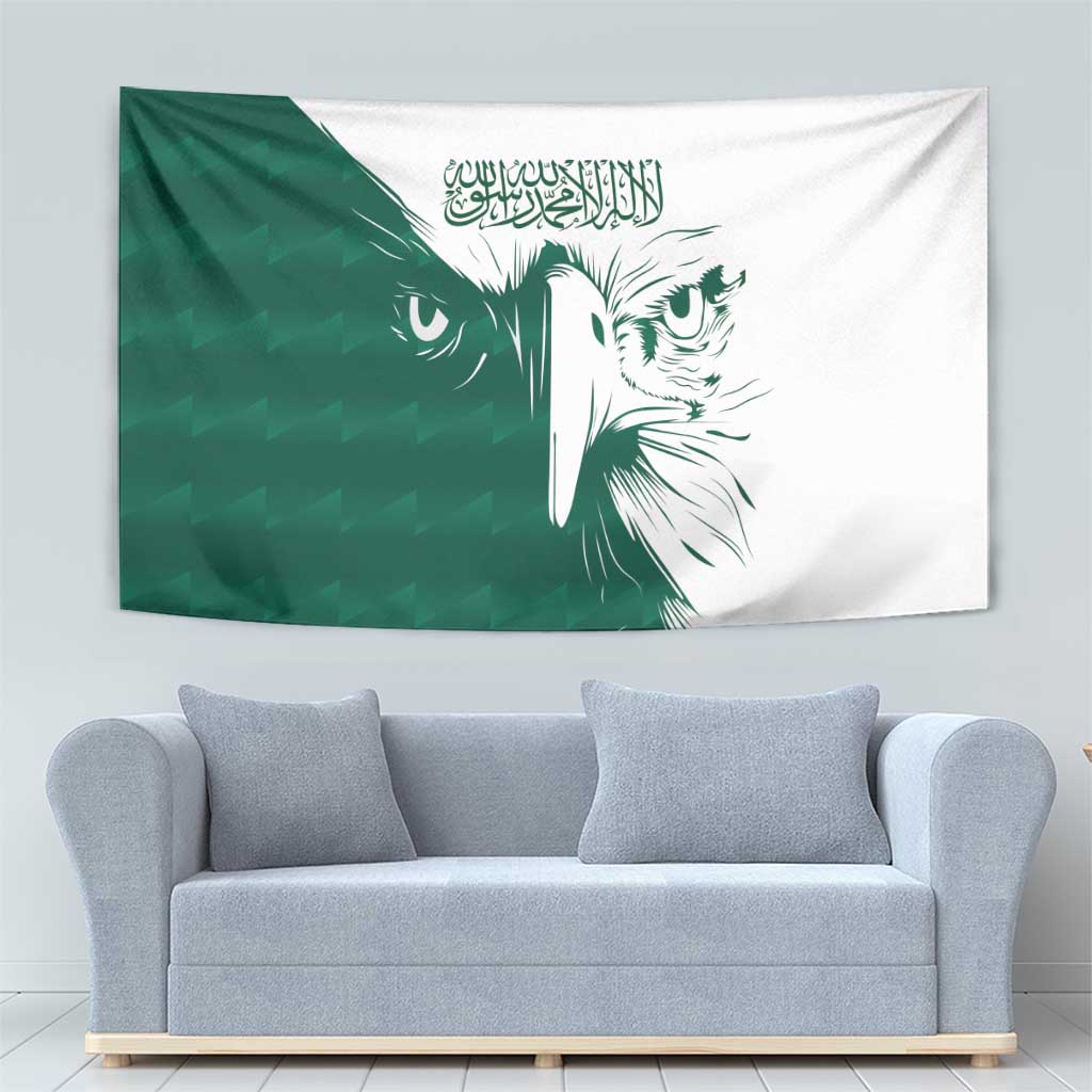 Saudi Arabia Falcon Tapestry Simple Saudi Pattern - Wonder Print Shop