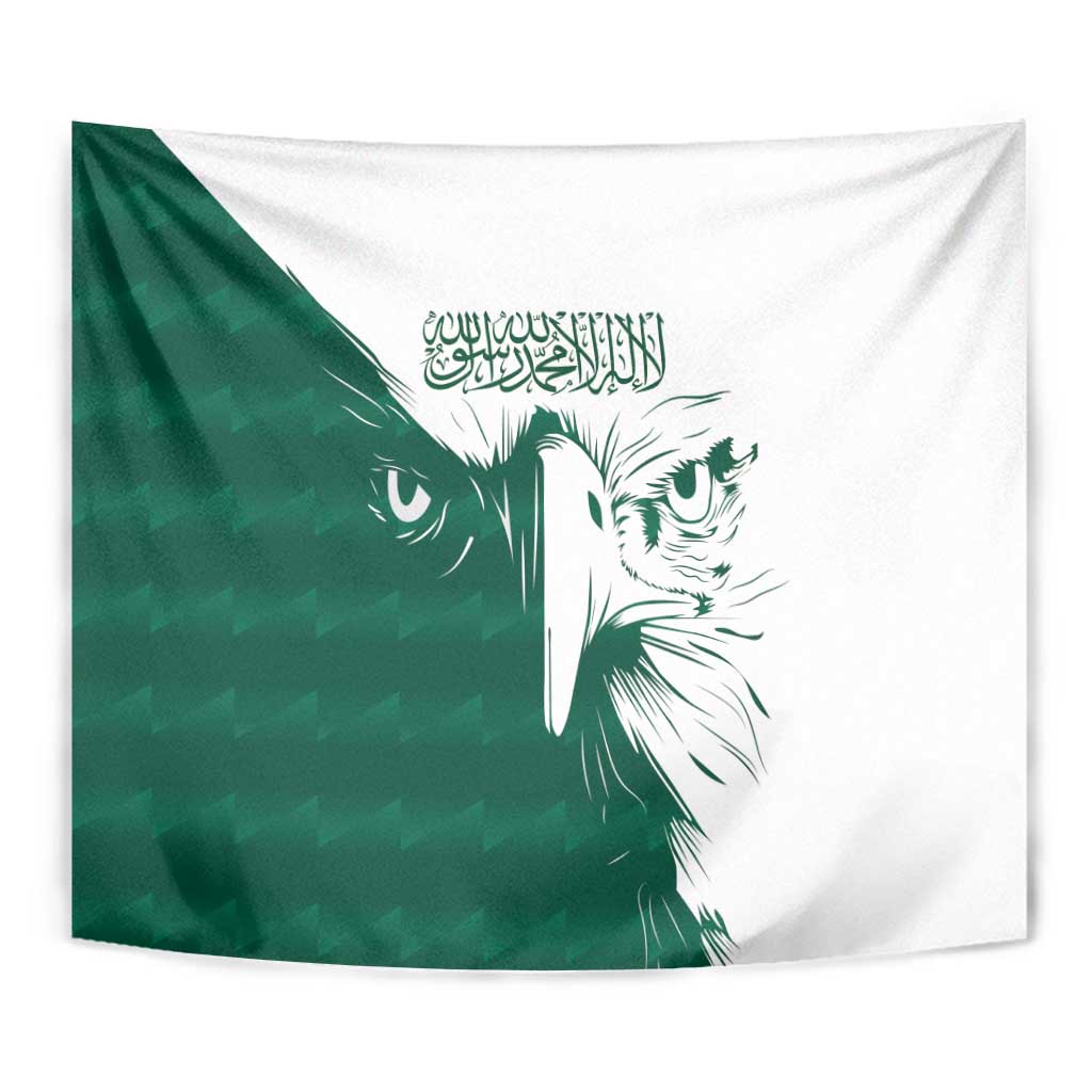 Saudi Arabia Falcon Tapestry Simple Saudi Pattern - Wonder Print Shop