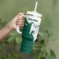 Saudi Arabia Falcon Tumbler With Handle Simple Saudi Pattern - Wonder Print Shop