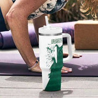 Saudi Arabia Falcon Tumbler With Handle Simple Saudi Pattern - Wonder Print Shop