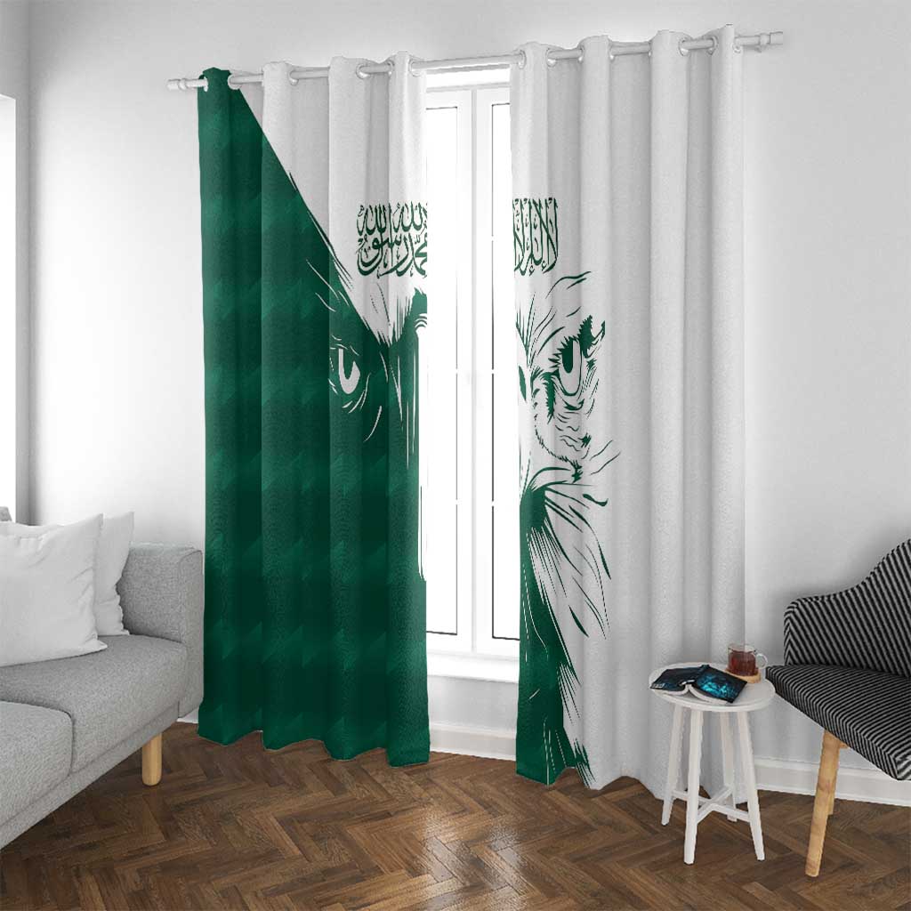 Saudi Arabia Falcon Window Curtain Simple Saudi Pattern - Wonder Print Shop