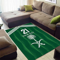 Custom Saudi Arabia Football Area Rug Green Al -Arabiyyah Concept 23-2024 LT9 - Wonder Print Shop