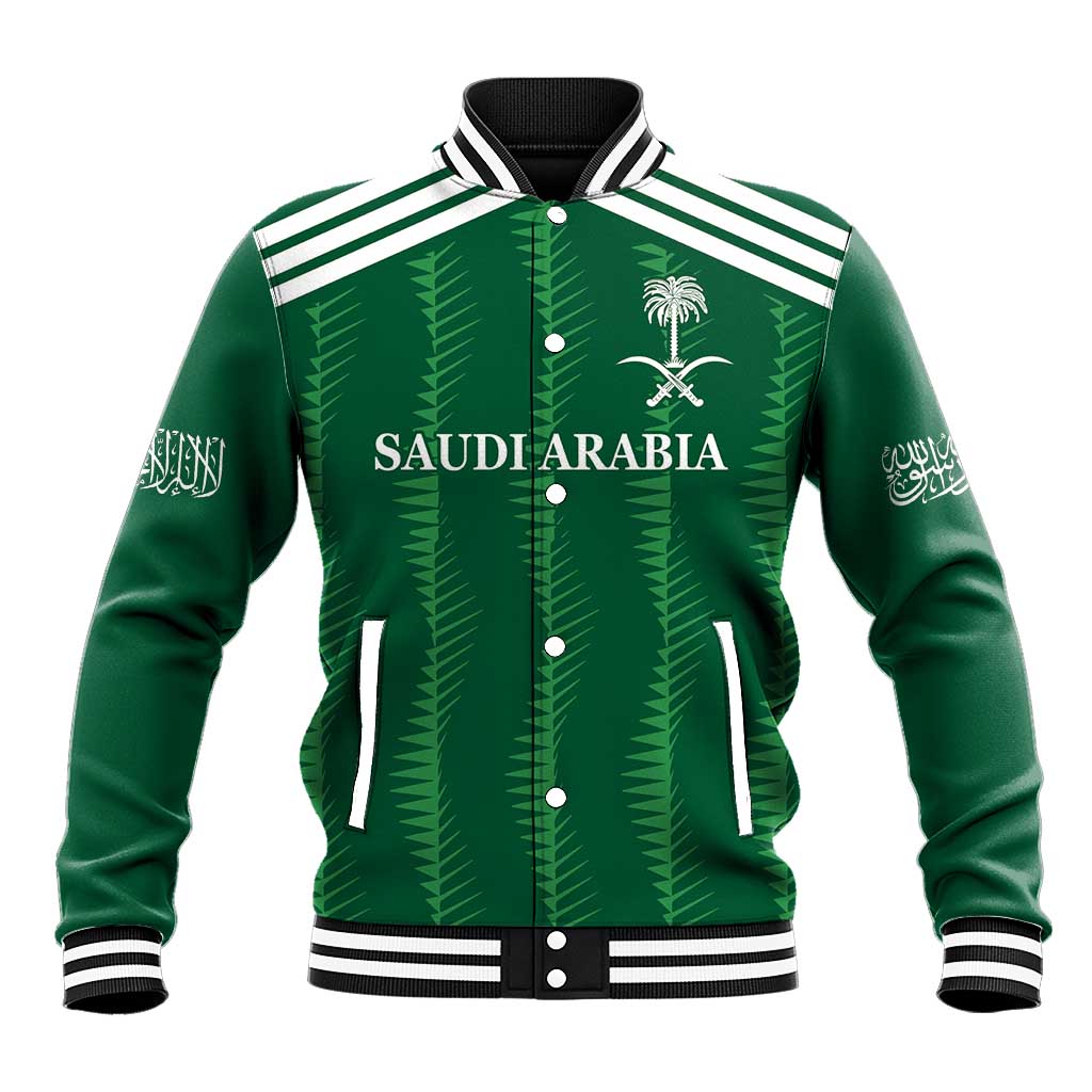 Custom Saudi Arabia Football Baseball Jacket Green Al -Arabiyyah Concept 23-2024 LT9 - Wonder Print Shop