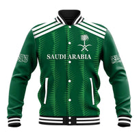 Custom Saudi Arabia Football Baseball Jacket Green Al -Arabiyyah Concept 23-2024 LT9 - Wonder Print Shop