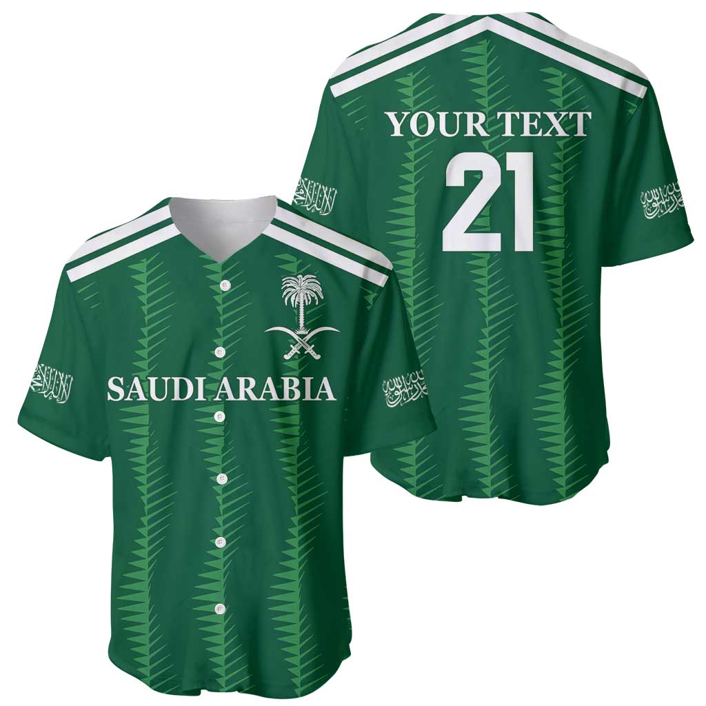 Custom Saudi Arabia Football Baseball Jersey Green Al -Arabiyyah Concept 23-2024 LT9 - Wonder Print Shop