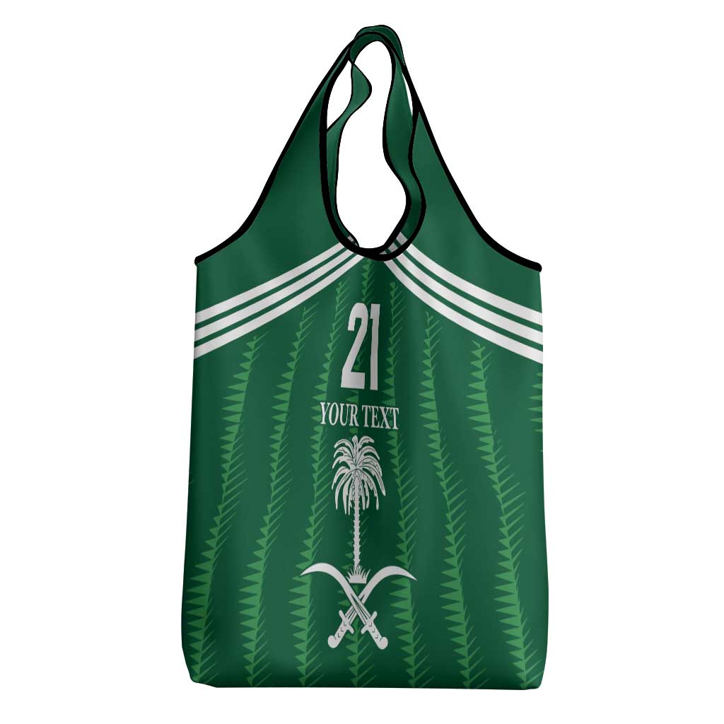 Custom Saudi Arabia Football Grocery Bag Green Al -‘Arabiyyah Concept 23-2024