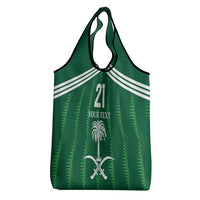 Custom Saudi Arabia Football Grocery Bag Green Al -‘Arabiyyah Concept 23-2024