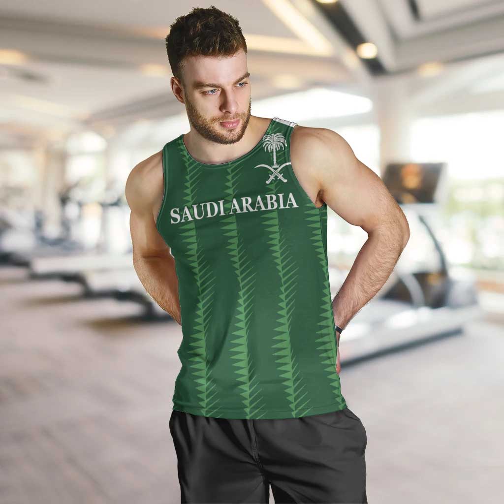 Custom Saudi Arabia Football Men Tank Top Green Al -Arabiyyah Concept 23-2024 - Wonder Print Shop