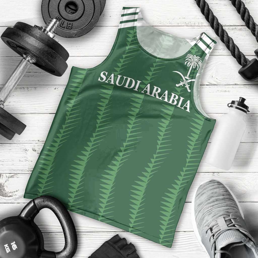 Custom Saudi Arabia Football Men Tank Top Green Al -Arabiyyah Concept 23-2024 - Wonder Print Shop