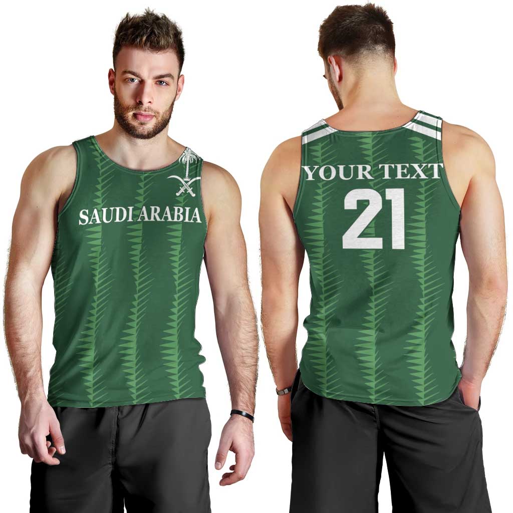 Custom Saudi Arabia Football Men Tank Top Green Al -Arabiyyah Concept 23-2024 - Wonder Print Shop