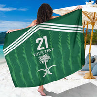 Custom Saudi Arabia Football Sarong Green Al -Arabiyyah Concept 23-2024 - Wonder Print Shop