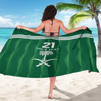 Custom Saudi Arabia Football Sarong Green Al -Arabiyyah Concept 23-2024 - Wonder Print Shop