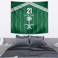 Custom Saudi Arabia Football Tapestry Green Al -Arabiyyah Concept 23-2024 - Wonder Print Shop