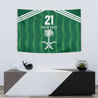 Custom Saudi Arabia Football Tapestry Green Al -Arabiyyah Concept 23-2024 - Wonder Print Shop