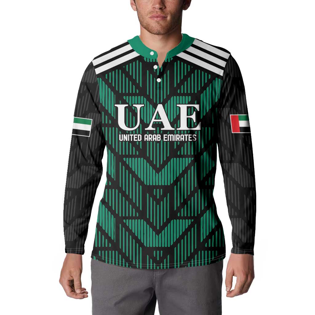Custom UAE Football Button Sweatshirt Green Concept 19-2020 LT9 - Wonder Print Shop