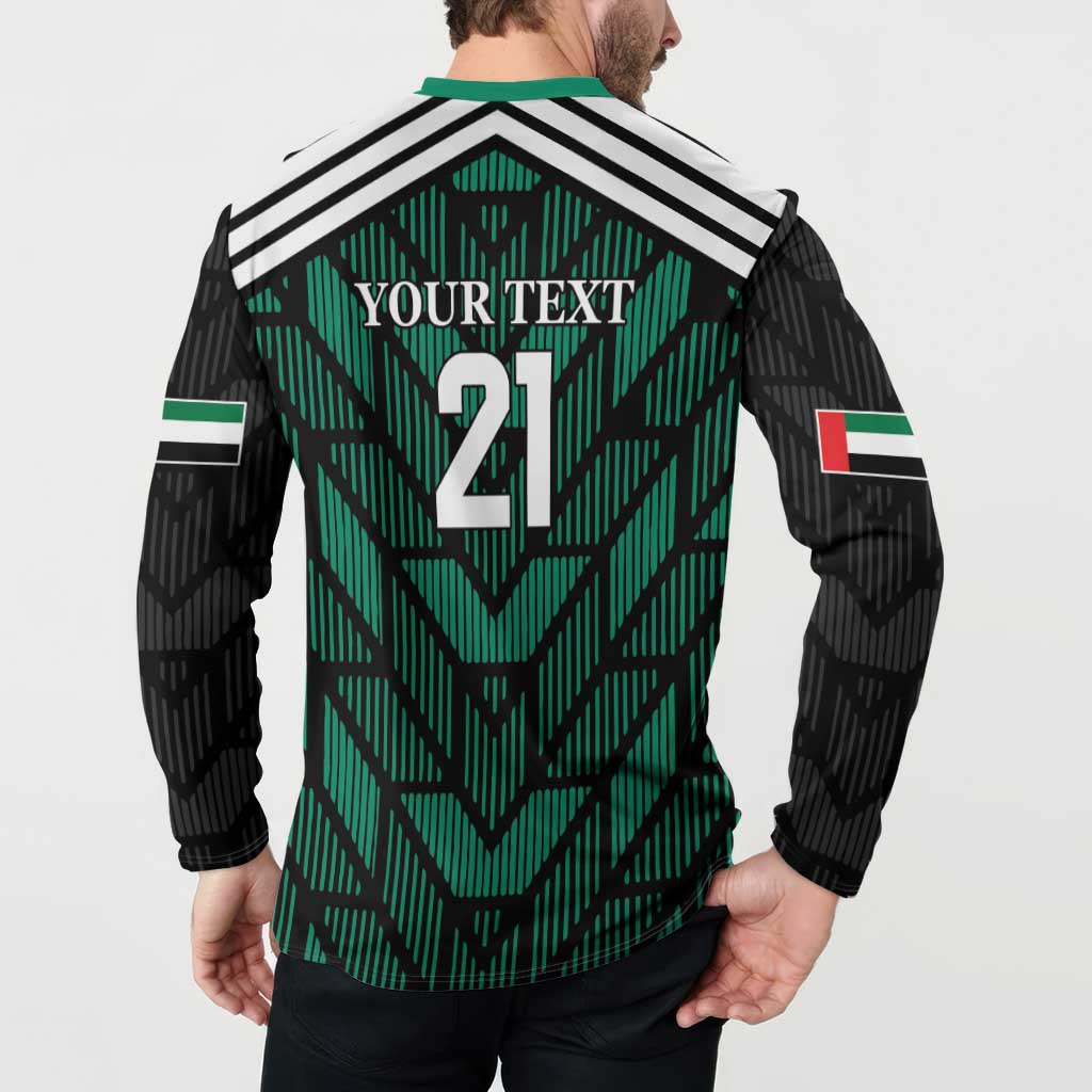 Custom UAE Football Button Sweatshirt Green Concept 19-2020 LT9 - Wonder Print Shop
