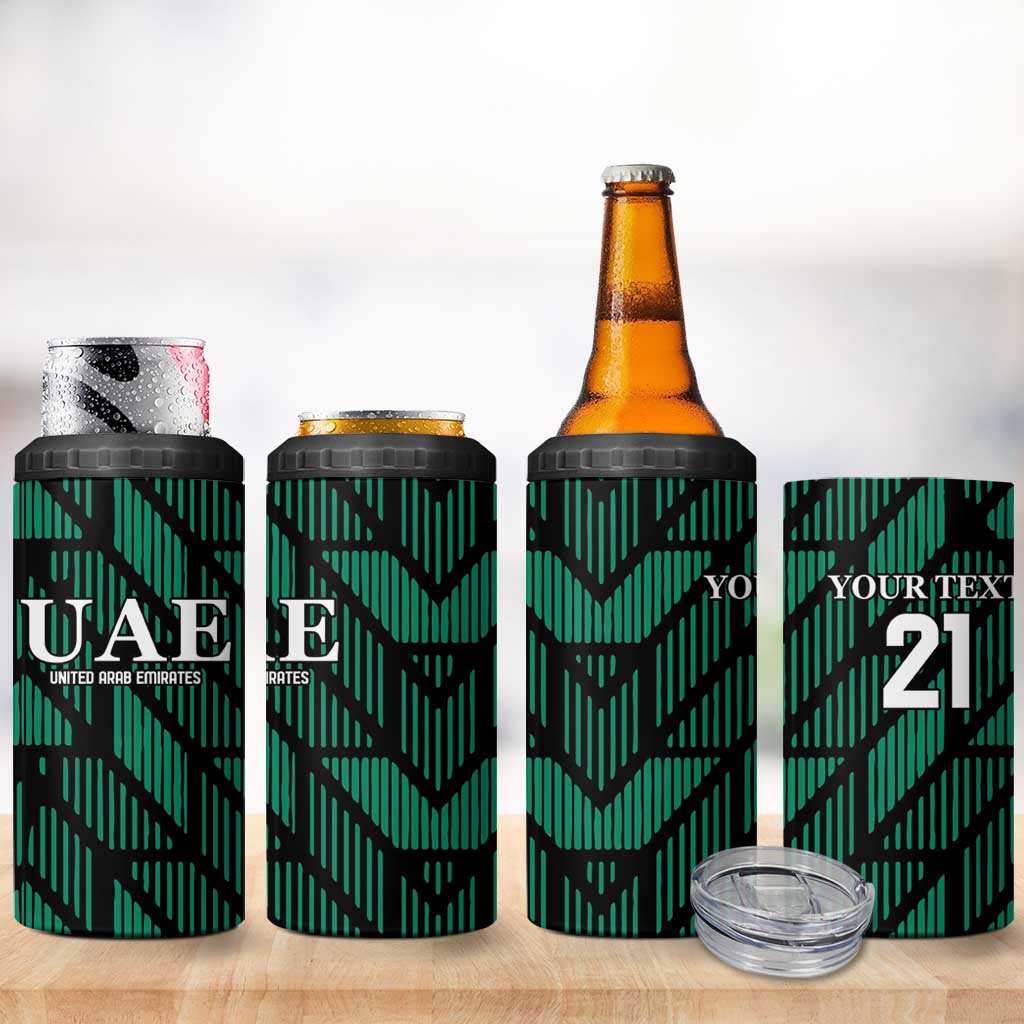 Custom UAE Football 4 in 1 Can Cooler Tumbler Green Concept 19-2020 LT9 - Wonder Print Shop