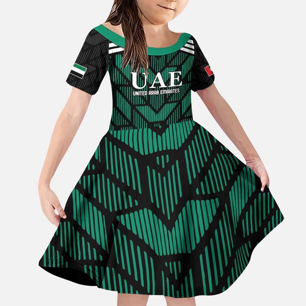 Custom UAE Football Family Matching Puletasi and Hawaiian Shirt Green Concept 19-2020 - Wonder Print Shop
