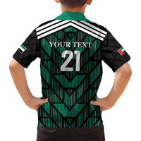 Custom UAE Football Family Matching Short Sleeve Bodycon Dress and Hawaiian Shirt Green Concept 19-2020 - Wonder Print Shop