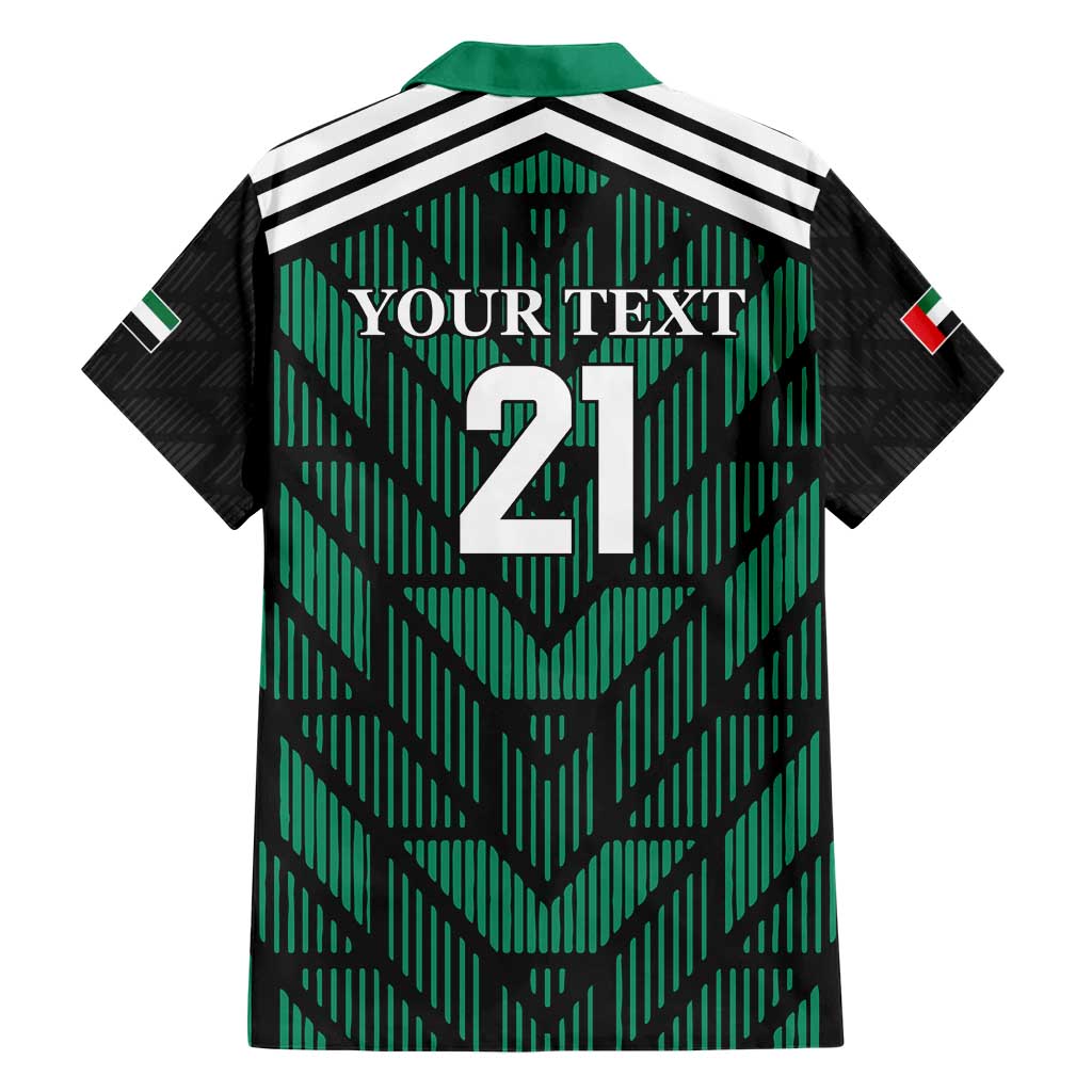 Custom UAE Football Family Matching Short Sleeve Bodycon Dress and Hawaiian Shirt Green Concept 19-2020 - Wonder Print Shop