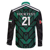 Custom UAE Football Family Matching Short Sleeve Bodycon Dress and Hawaiian Shirt Green Concept 19-2020 - Wonder Print Shop