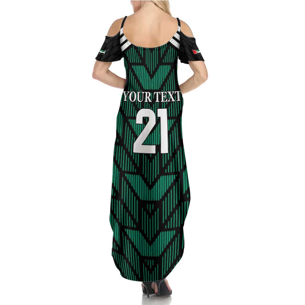 Custom UAE Football Family Matching Summer Maxi Dress and Hawaiian Shirt Green Concept 19-2020 - Wonder Print Shop