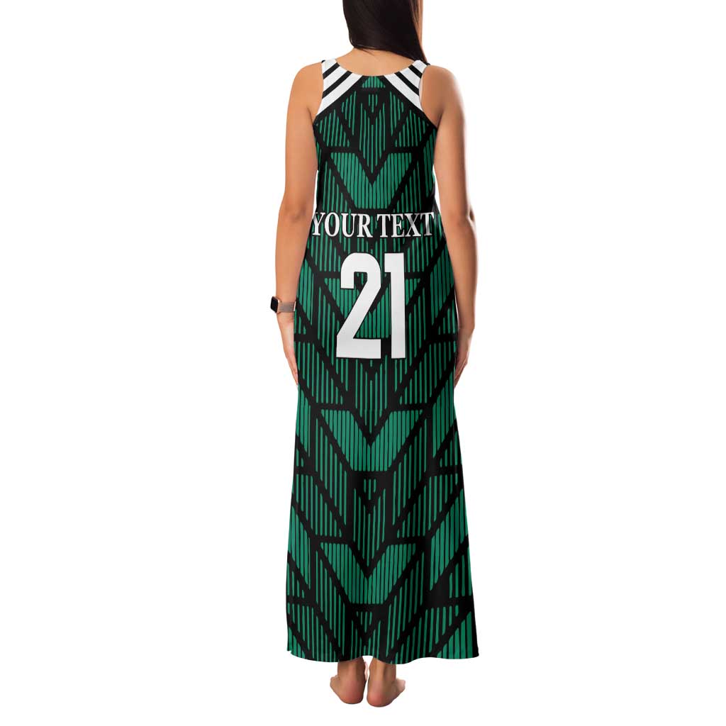 Custom UAE Football Family Matching Tank Maxi Dress and Hawaiian Shirt Green Concept 19-2020 - Wonder Print Shop