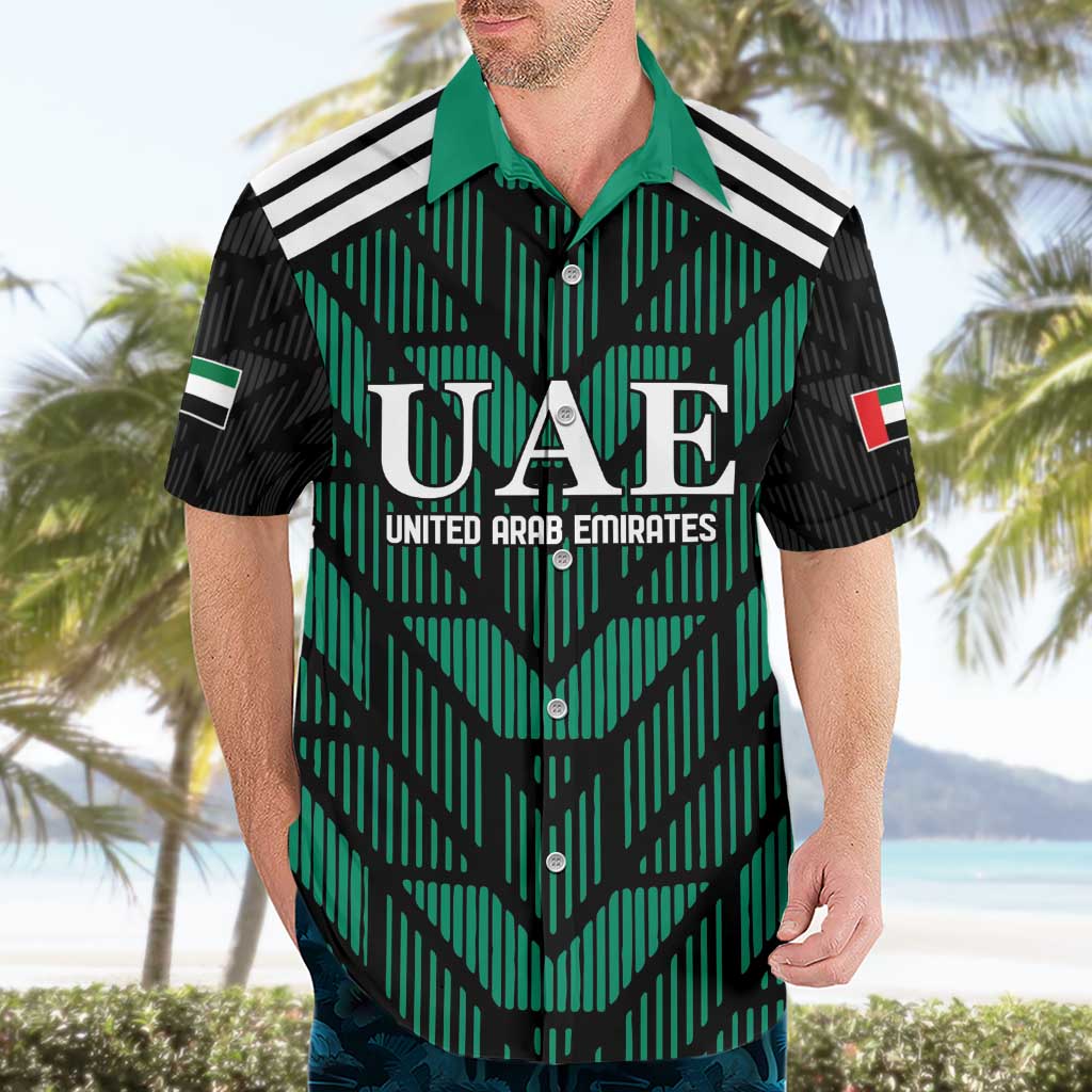 Custom UAE Football Hawaiian Shirt Green Concept 19-2020 - Wonder Print Shop