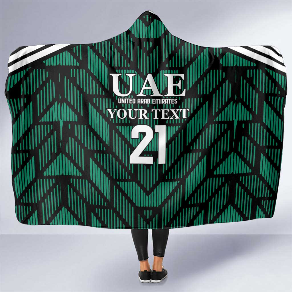 Custom UAE Football Hooded Blanket Green Concept 19-2020 LT9