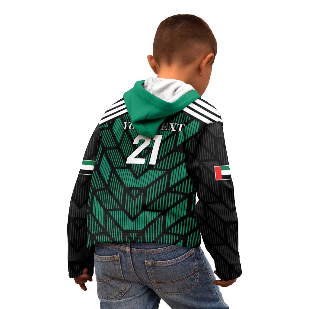 Custom UAE Football Kid Hoodie Green Concept 19-2020 - Wonder Print Shop