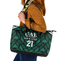 Custom UAE Football Leather Tote Bag Green Concept 19-2020 - Wonder Print Shop