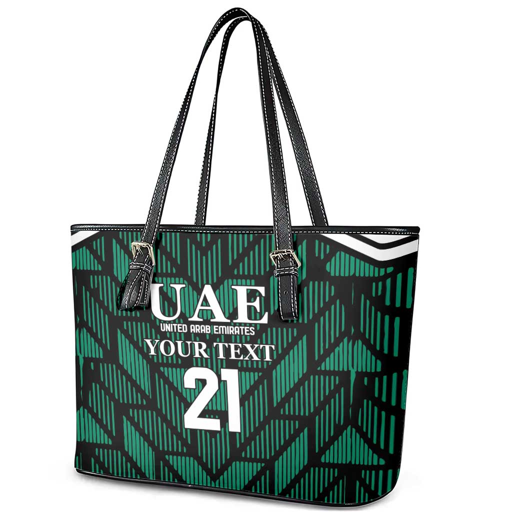 Custom UAE Football Leather Tote Bag Green Concept 19-2020 - Wonder Print Shop