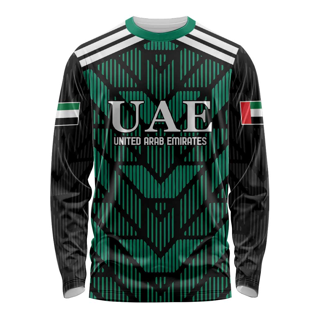 Custom UAE Football Long Sleeve Shirt Green Concept 19-2020 - Wonder Print Shop