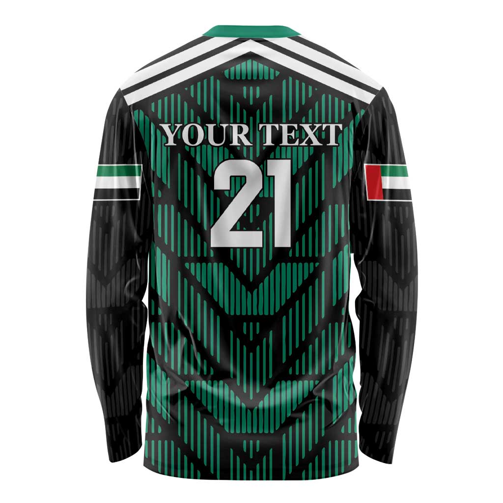 Custom UAE Football Long Sleeve Shirt Green Concept 19-2020 - Wonder Print Shop
