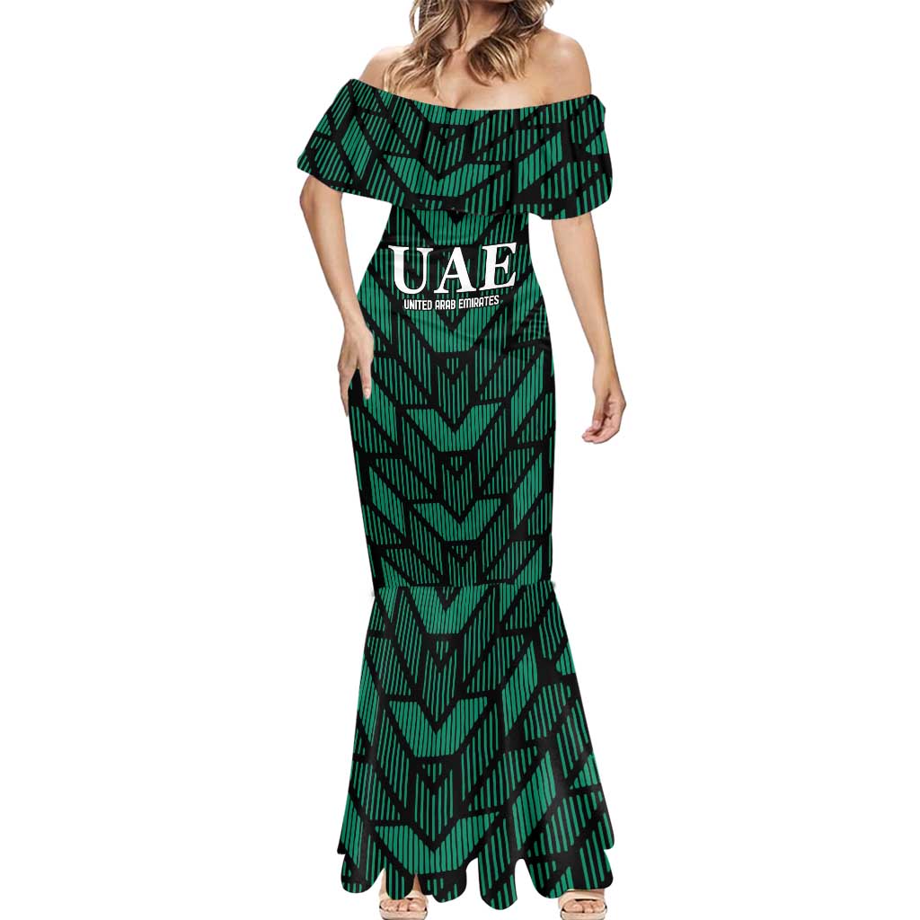 Custom UAE Football Mermaid Dress Green Concept 19-2020 - Wonder Print Shop