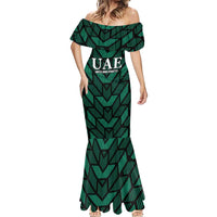 Custom UAE Football Mermaid Dress Green Concept 19-2020 - Wonder Print Shop