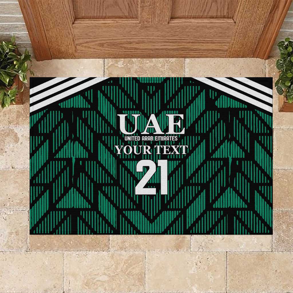Custom UAE Football Rubber Doormat Green Concept 19-2020 - Wonder Print Shop