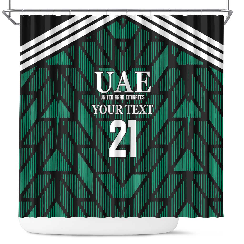 Custom UAE Football Shower Curtain Green Concept 19-2020 LT9