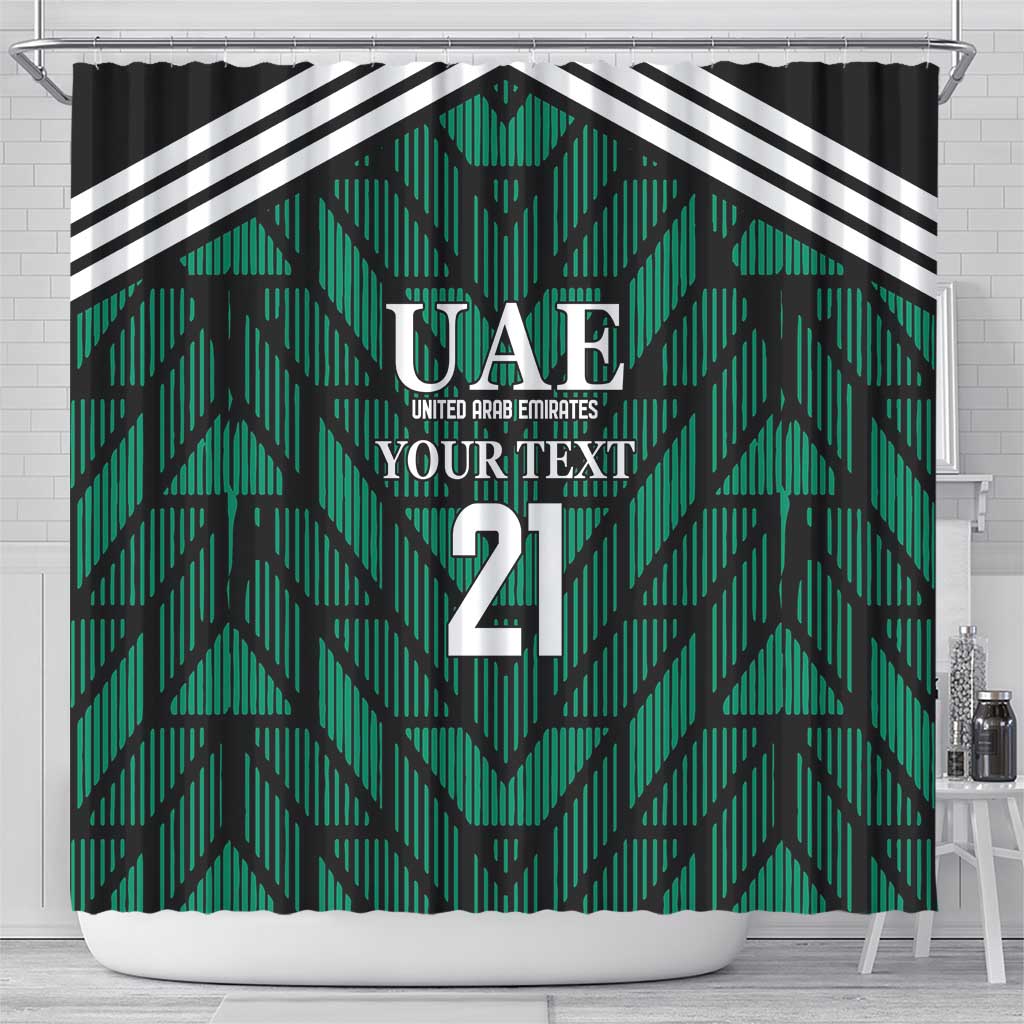 Custom UAE Football Shower Curtain Green Concept 19-2020 LT9