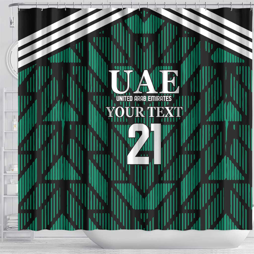 Custom UAE Football Shower Curtain Green Concept 19-2020 LT9
