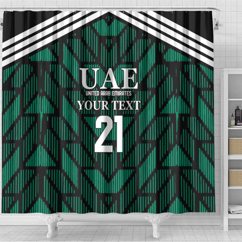 Custom UAE Football Shower Curtain Green Concept 19-2020 LT9