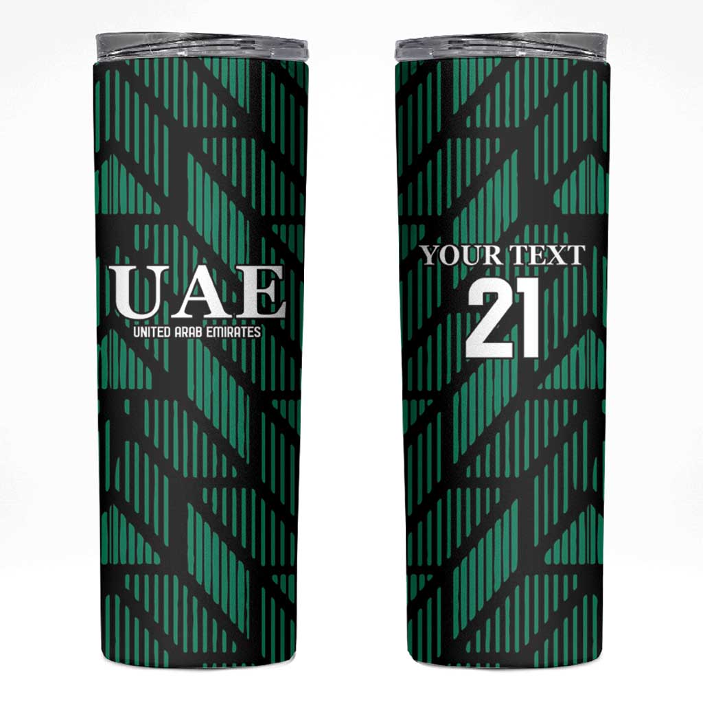 Custom UAE Football Skinny Tumbler Green Concept 19-2020 - Wonder Print Shop