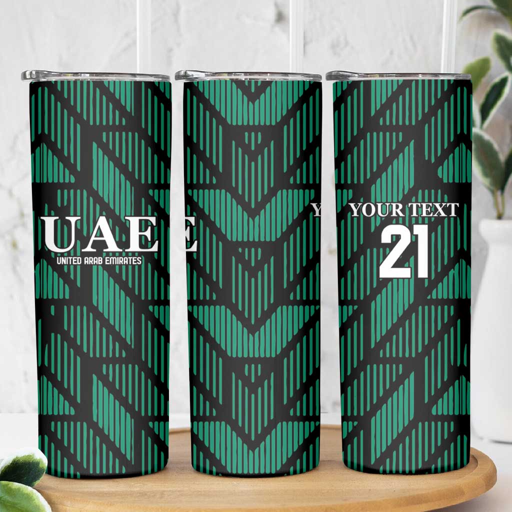 Custom UAE Football Skinny Tumbler Green Concept 19-2020 - Wonder Print Shop